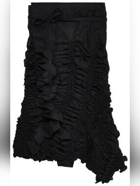 TAO COMME DES GARCONS Cotton Shirring Skirt With Waist Belt Black M Org $1,240